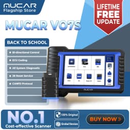 MUCAR VO7S Automotive Diagnostic Tool Bi Directional Scan Tool OBD2 Scanner ECU Coding 28 Resets Full System Life Free CANFD FCA