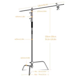 Photographic Equipment Professional Stainless Steel 2.8-3.3m Heavy Duty Light Stand Studio Softbox Heavy Duty Tripod Carrybag