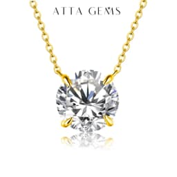 Moissanite Diamond 6.5mm 1CT Necklace For Woman Pendant 925 Silver Necklace For Women Chains Party Bridal Fine Jewelry