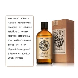 AKARZ Citronella Essential Oil Natural Aromatherapy Remove Acne Insect Soothing Mood Relax Citronella Oil