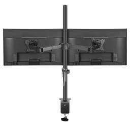 (80cm) DL-T902-280II Long Arm Tilt Swivel 10'-27' Double Monitor Desktop Stand Holder Clamp Grommet Hole Base PC Mount 12kg