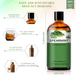 PHATOIL l00ML Spearmint Pure Essential Oil for Diffuser Humidifier Australian Tea Tree Lemon Eucalyptus Lemongrass Rose Aroma