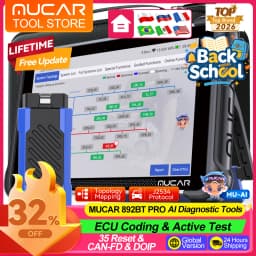 MUCAR 892BT PRO OBD2 Scanner Topology Mapping Diagnostic Tools Support J2534 CANFD DOIP Protocol 35 Resets Lifetime Free Update