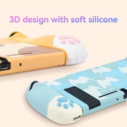 GeekShare Cute 3D Cat Claw Silicone Split Joycon Soft Case Cover for Nintendo Switch Protective Shell NS Accessories