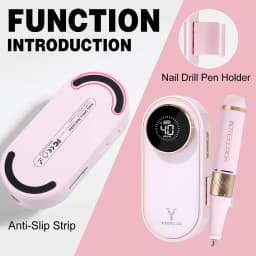 YOKEFELLOW 40000RPM Electric Nail Drill Machine Portable Rechargeable Nail Drill For Acrylic Nails Gel Removing Nail Tool N301