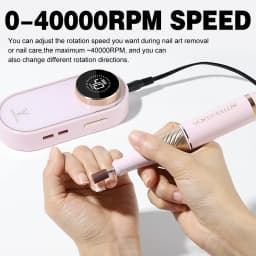 YOKEFELLOW 40000RPM Electric Nail Drill Machine Portable Rechargeable Nail Drill For Acrylic Nails Gel Removing Nail Tool N301