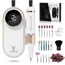 YOKEFELLOW 40000RPM Electric Nail Drill Machine Portable Rechargeable Nail Drill For Acrylic Nails Gel Removing Nail Tool N301
