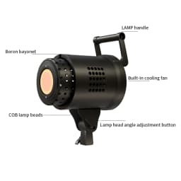 Bowens Video Studio Kit 115W Photography COB Light Dimmable Kit LED Lamp Flash Studio 220VLighting 3000-6000K 3 Color