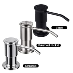 Samodra Liquid Soap Dispensers With 500ml Bottle Stainless Steel Pump For Kitchen Sink Built In Chrome/Nickel Dispenser Soap