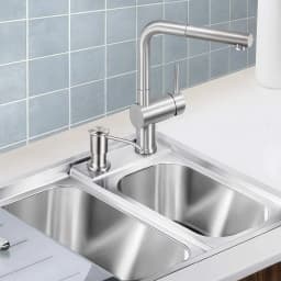 Samodra Liquid Soap Dispensers With 500ml Bottle Stainless Steel Pump For Kitchen Sink Built In Chrome/Nickel Dispenser Soap