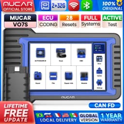 MUCAR VO7S CANFD Professional Scan Tool Bi-Directional Control ECU Coding Auto Car Diagnostic Tool Full System OBD2 Scanner
