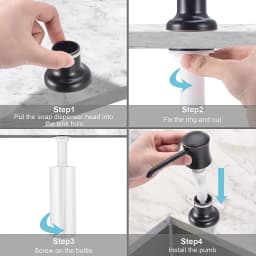 Soap Dispenser Black Kitchen Soap Detergent Dispenser Bottle liquid Soap dispensers Pump 500ml Build in Bathroom Accessorie sets