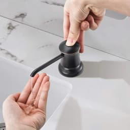 Soap Dispenser Black Kitchen Soap Detergent Dispenser Bottle liquid Soap dispensers Pump 500ml Build in Bathroom Accessorie sets