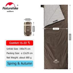 Naturehike LW180 Sleeping Bag Ultralight Cotton Sleeping Bag Spring Summer Sleeping Bag Outdoor Hiking Camping Sleeping Bag