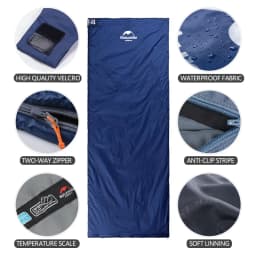 Naturehike LW180 Sleeping Bag Ultralight Cotton Sleeping Bag Spring Summer Sleeping Bag Outdoor Hiking Camping Sleeping Bag
