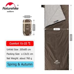 Naturehike LW180 Sleeping Bag Ultralight Cotton Sleeping Bag Spring Summer Sleeping Bag Outdoor Hiking Camping Sleeping Bag