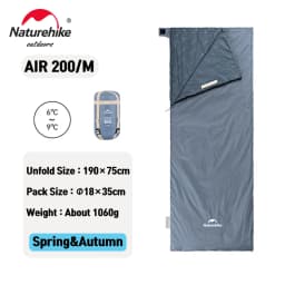 Naturehike LW180 Sleeping Bag Ultralight Cotton Sleeping Bag Spring Summer Sleeping Bag Outdoor Hiking Camping Sleeping Bag