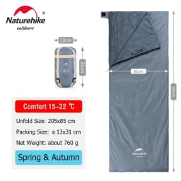 Naturehike LW180 Sleeping Bag Ultralight Cotton Sleeping Bag Spring Summer Sleeping Bag Outdoor Hiking Camping Sleeping Bag