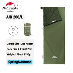 Naturehike LW180 Sleeping Bag Ultralight Cotton Sleeping Bag Spring Summer Sleeping Bag Outdoor Hiking Camping Sleeping Bag