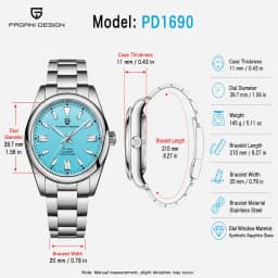 PAGANI DESIGN 2026 New Luxury Automatic Mechanical Men Watch Stainless Steel V2 Sapphire Crystal CS 20Bar Reloj Hombte
