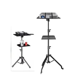 90/145cm Projector Tripod Stand Laptop Tripod Adjustable Height 23 to 63 Standing Desk Outdoor Computer Desk Stand for Studio