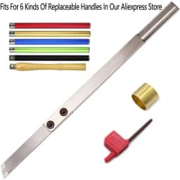 Wood Turning Carbide Tipped Parting and Grooving Tool with Copper Hoop for Woodturning Lathe Carpenter