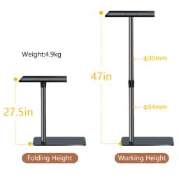 Projector Tray Floor Projector Support Stand Metal Holder Multi-angle Adjustable 360 ° Rotating Projector Bracket for Film Video