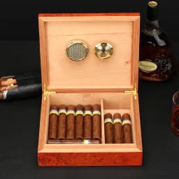 GALINER Classic Cigar Humidor Box Cedar Wood Case W/ Magnets Hygrometer Humidifier For Cigars Travel Humidor
