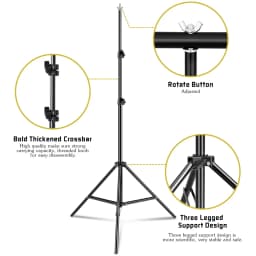 SH T-shaped Stand Backdrop Frame Aluminum Photography Photo Studio Green Background Support System for Video Chroma Key Screen