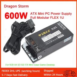 Full Modular 1U Mini Flex ATX PSU PC Power Supply 400W 600W For K39 A4 S3 G5 ITX Mini Case Game Desktop 110-264V ENP-7660B
