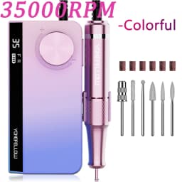 40000/35000RPM Portable Electric Nail Drill Machine With LCD Display Nails Sander For Acrylic Gel Polish Rechargeable Nail Tool
