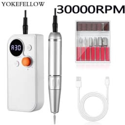 40000/35000RPM Portable Electric Nail Drill Machine With LCD Display Nails Sander For Acrylic Gel Polish Rechargeable Nail Tool