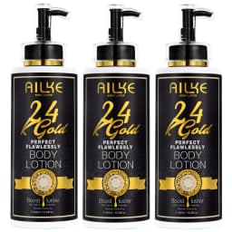 AILKE 24K Whitening Skin Set, Lightening, Remove Black Spots, Melanin, Stains, Even Skin Tone, Moisturizing, for All Skin Types