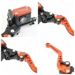 Fireyouracing Drum Brake Cable Clutch Line Master Cylinder Brake Lever Set Universal Red Green Blue for Yamaha Suzuki 22mm