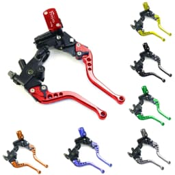 Fireyouracing Drum Brake Cable Clutch Line Master Cylinder Brake Lever Set Universal Red Green Blue for Yamaha Suzuki 22mm