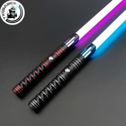 TXQSABER RGB Lightssaber Metal Hilt 12 Color Changing and Sounfonts FOC Lock Up Light Saber Cosplay Toys Blaster Swords