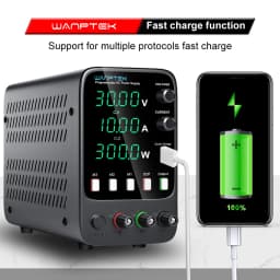 Wanptek Variable DC Regulated Power Supply 30V 10A Three Group Storage Function APS3010H OCP Alarm Output Preset Voltage Current