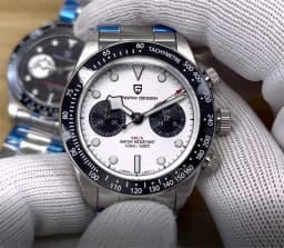 PAGANI DESIGN Men's Watch Panda Chronograph Luxury Quartz Wrist Watches Japanese Movement Sapphire Mirror 10Bar Waterproof Clock