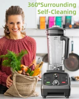 BioloMix 3HP 2200W Heavy Duty Grade Timer Blender Mixer Juicer Fruit Food Processor Ice Smoothies BPA Free 2L Jar