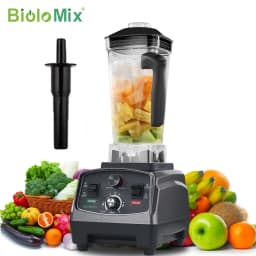 BioloMix 3HP 2200W Heavy Duty Grade Timer Blender Mixer Juicer Fruit Food Processor Ice Smoothies BPA Free 2L Jar