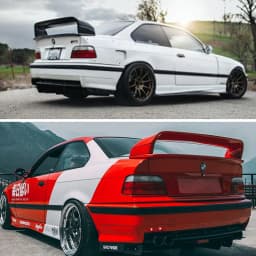 For BMW 3 Series E36 1990-2000 SpoilerABS Plastic Materail Unpainted or Glassy Black Spoiler For BMW E36 M3 Rear Wing