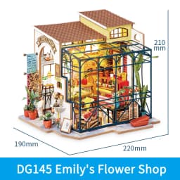 Rolife DIY Dollhouse Kit Mini House with Furnitures Accessories 1:24 Scale Craft Kit Emily's Flower Shop