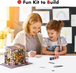 Rolife DIY Dollhouse Kit Mini House with Furnitures Accessories 1:24 Scale Craft Kit Emily's Flower Shop