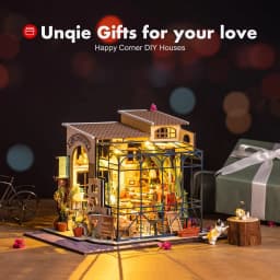 Rolife DIY Dollhouse Kit Mini House with Furnitures Accessories 1:24 Scale Craft Kit Emily's Flower Shop