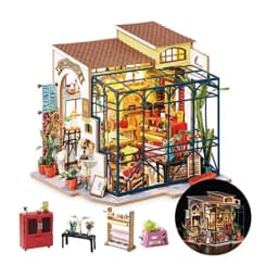 Rolife DIY Dollhouse Kit Mini House with Furnitures Accessories 1:24 Scale Craft Kit Emily's Flower Shop