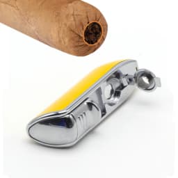Luxury Lighter Butane Cigar Lighter Windproof Metal 3 Jet Lighters Smoking Igniter Cigar Punch Cutter