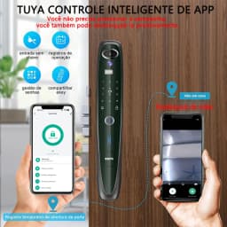 Tuya Smart 3D Face Door Lock Security Face & Camera Monitor Intelligent Fingerprint Password Biometric Electronic Key Unlock