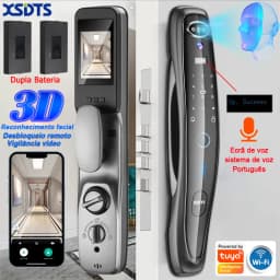 Tuya Smart 3D Face Door Lock Security Face & Camera Monitor Intelligent Fingerprint Password Biometric Electronic Key Unlock