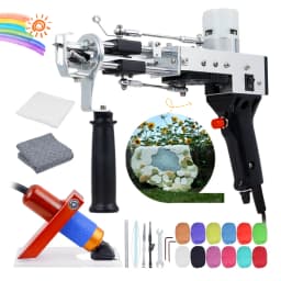 Electric Carpet Rug Guns, Carpet Weaving Knitting Machine 2 In 1 Tufting Gun Can Do Cut Pile And Loop Pile With 5-40 Stitches