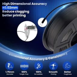 JAYO PLA Meta / ABS / PETG / SILK / PLA Filament 1.75MM 5Rolls 3D Printer 100% No Bubble for FDM DIY Gift Material Fast Shipping